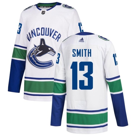 Adidas Nathan Smith Vancouver Canucks Youth Authentic Away Jersey - White