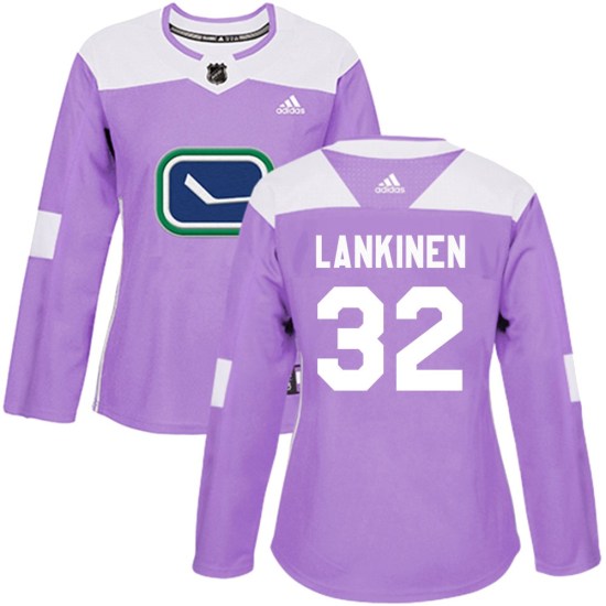 Adidas Kevin Lankinen Vancouver Canucks Women's Authentic Fights Cancer Practice Jersey - Purple