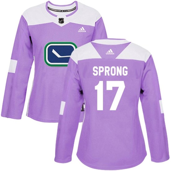 Adidas Daniel Sprong Vancouver Canucks Women's Authentic Fights Cancer Practice Jersey - Purple